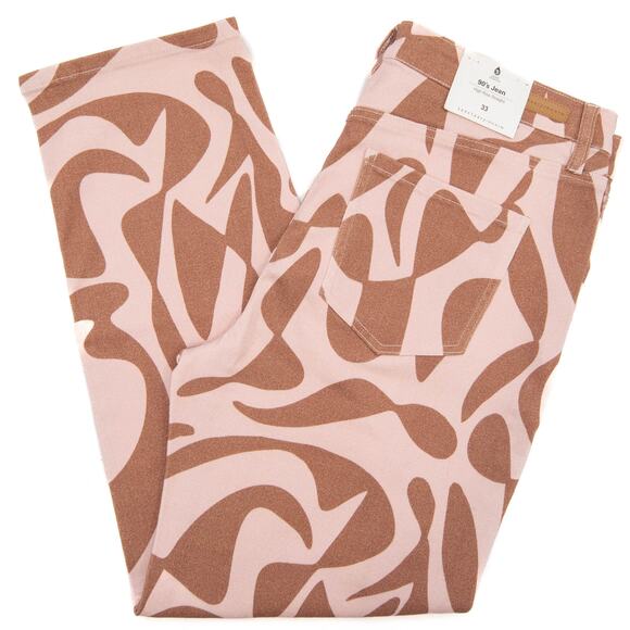 Sanctuary Animal Print Lion River High Rise Straight 90's Jeans Size 33 - Picture 3 of 14